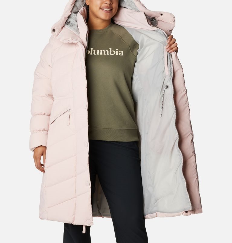 Columbia Ember Springs Long Dunjakker Dame Rosa | Plus Size 38025B